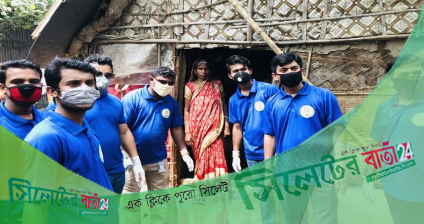 মাধবপুরে খাদ্যসামগ্রী বিতরণ করলো ‘নো থ্যাংকস’