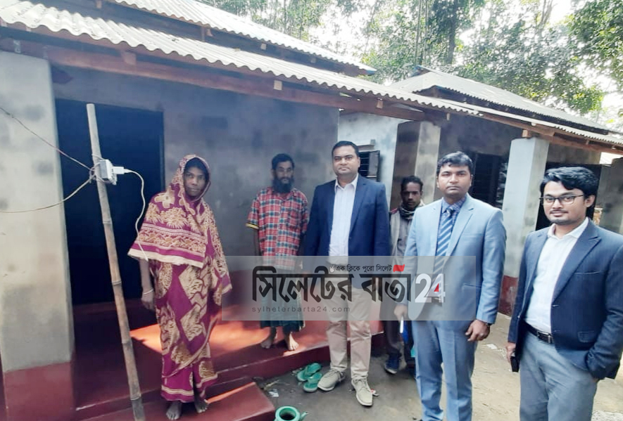 গোয়াইনঘাটে নতুন ঘরের খুশিতে হাসি ফুটছে ৫শ’ পরিবারে
