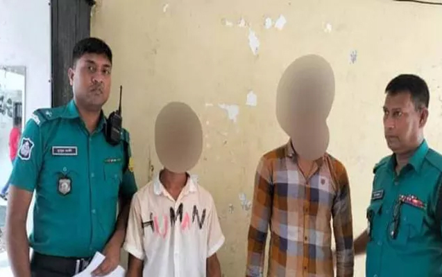 দক্ষিণ সুরমা থেকে দুই ছিনতাইকারী গ্রেফতার, অস্ত্র উদ্ধার