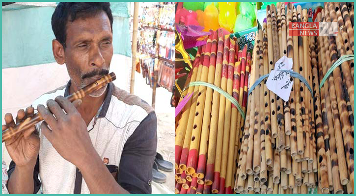 বাঁশের বাঁশিতেই জীবিকার সন্ধ্যান আরাফাতের