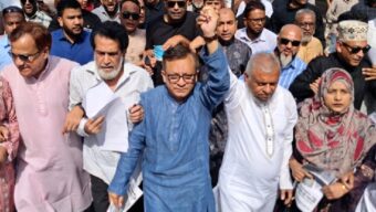 ধানের শীষের প্রচারণায় মাঠে আরিফ-মুক্তাদির