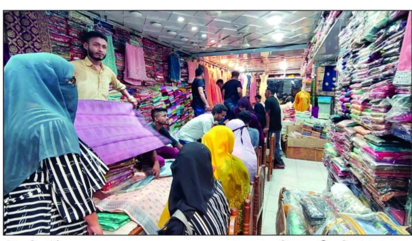 সিলেটে শেষ মুহুর্তে জমে উঠেছে ঈদ বাজার