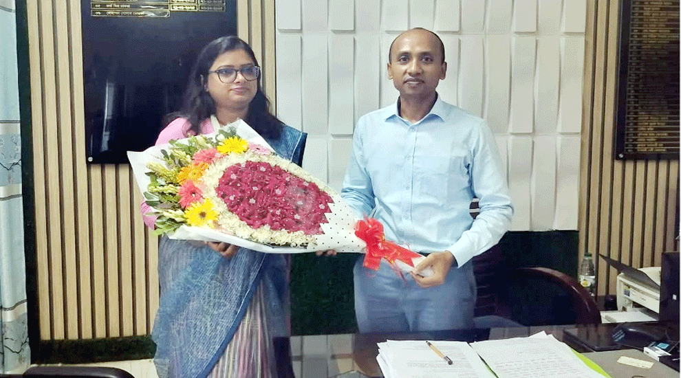 জৈন্তাপুরে নতুন ইউএনও দায়িত্ব নিলেন সুনন্দা রায়