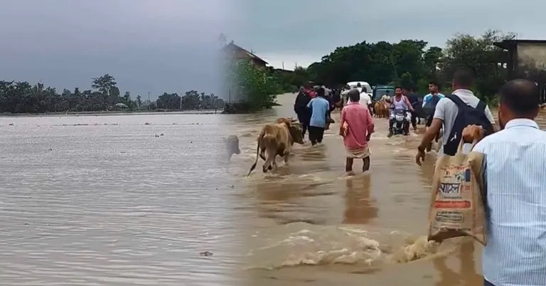 সুনামগঞ্জে বাড়ছে নদ-নদীর পানি, বন্যার শঙ্কা