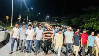 আলোচিত ধর্ষণ মামলার রায়ে সন্তুষ্টি প্রকাশ করে এমসি ছাত্রদলের মিছিল 