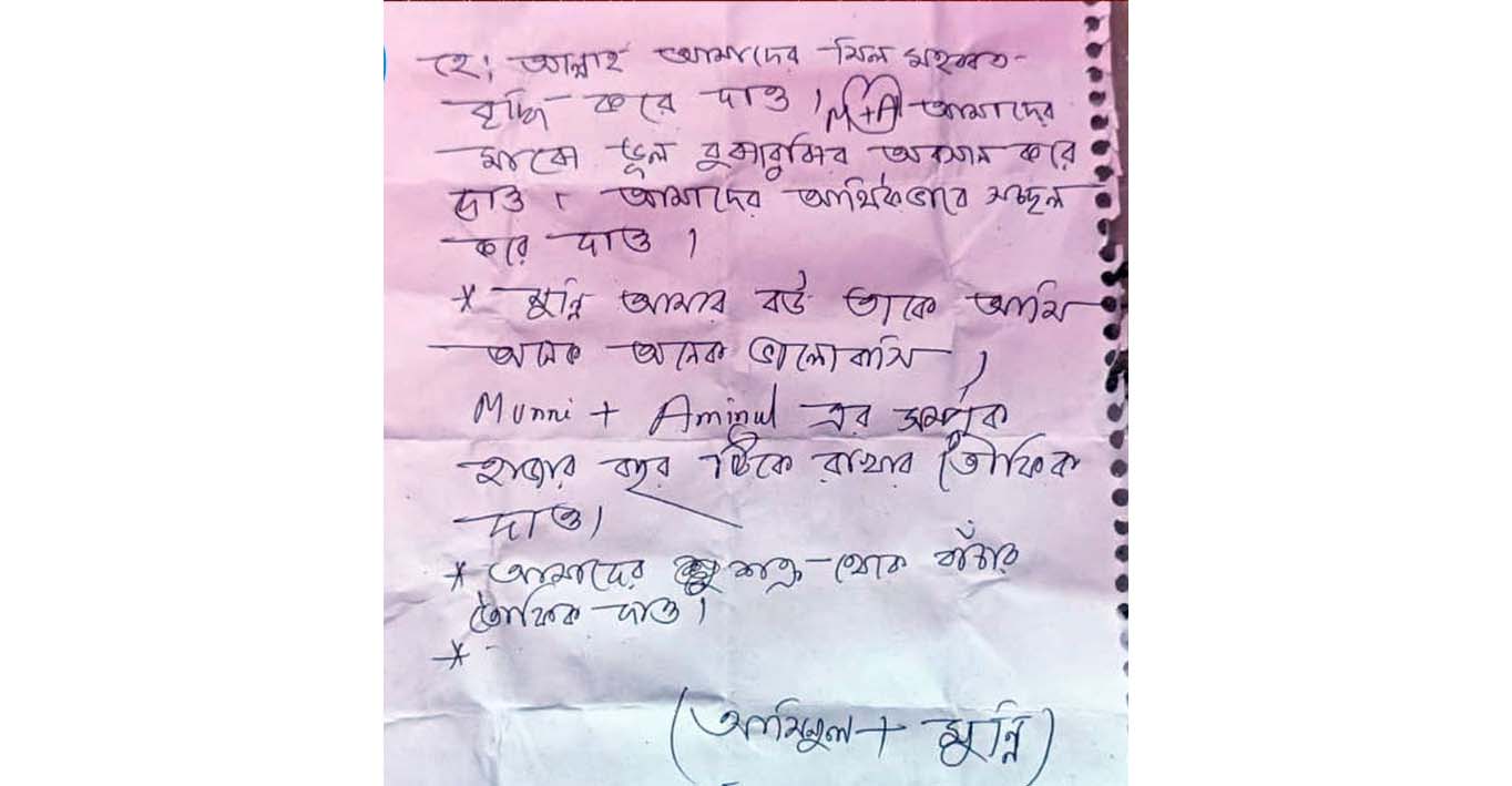 মাজারের দানবাক্সে দম্পত্তির চিঠি: ‘হে আল্লাহ আমাদের মিল-মহব্বত বৃদ্ধি করে দাও’