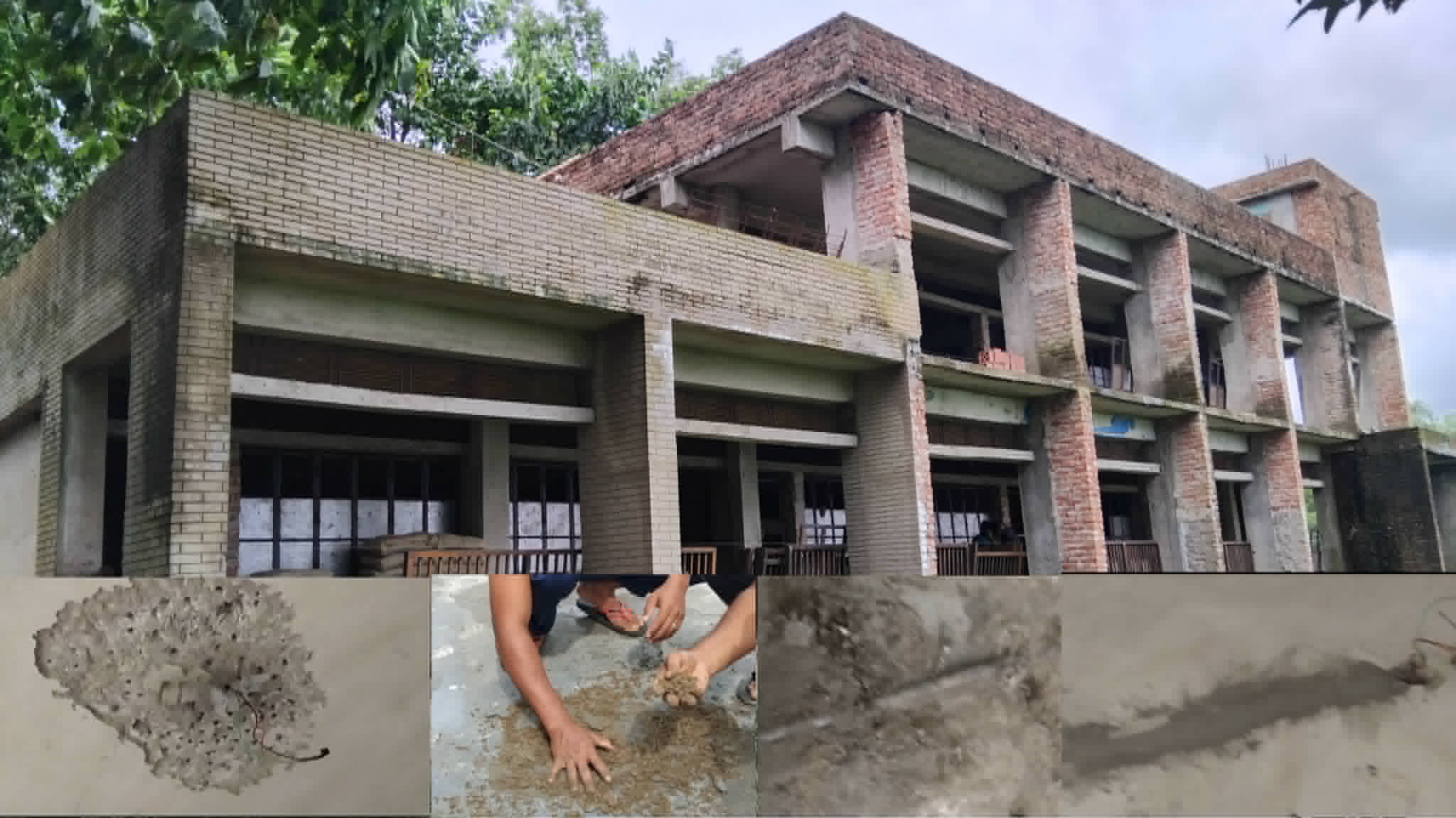 বালাগঞ্জে নির্মাণ শেষ হওয়ার আগেই ছাদে লিকেজ, ভবন নিয়ে উদ্বেগ