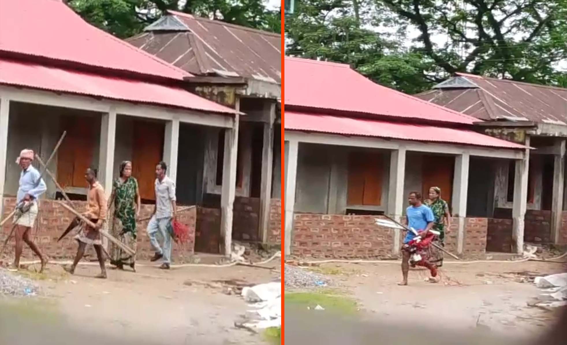 সাহেবের বাজারে আদালতের আদেশ অমান্য করে জায়গা দখলের চেষ্টা