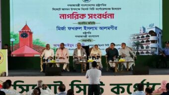 সিসিকের নাগরিক সংবর্ধনা মঞ্চে রাষ্ট্রপতি, সিলেটি ঐতিহ্য দিয়ে বরণ